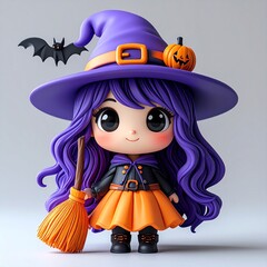 3D little witch