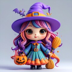 3D little witch