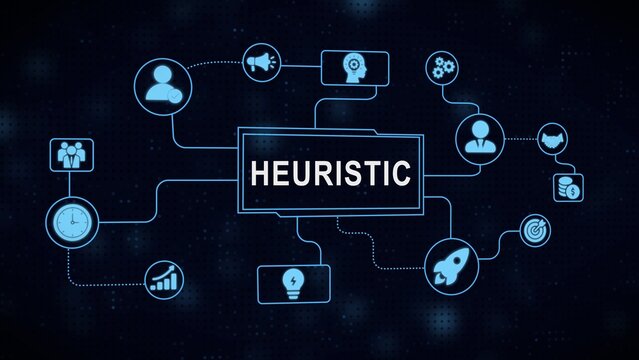 Conceptual heuristic representation depicting ideas collaboration strategic planning and business processes