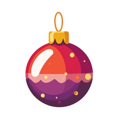 Obraz premium Cute illustration of Ornament bauble ornament vibrant accessories.