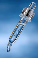 Dropper filled with transparent liquid