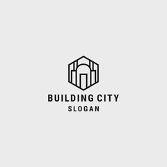 Building city logo template vector illustration design