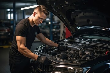 Professional auto mechanic car vehicle adult.