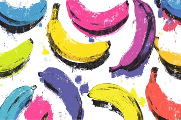 Colorful bananas pattern