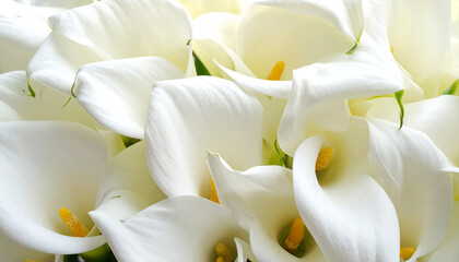 Beautiful white calla lily bouquet