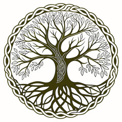 Mandala incorporating the Celtic Tree of Life