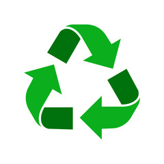 Recycling icon. Environmental theme vector.