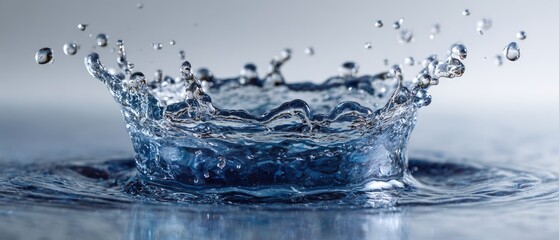 Water droplet impact creates a crown-like splash