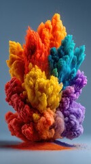 Colorful dust explosion