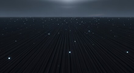 Abstract dark background with glowing digital particles creating a futuristic and mysterious atmosphere for technology concepts.