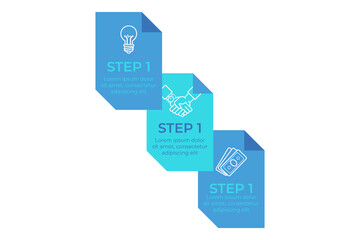 Infographic outlining key steps for successful project implementation. Each section including visual element representing important activities to guide process clearly and effectively