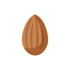 almonds on a white background