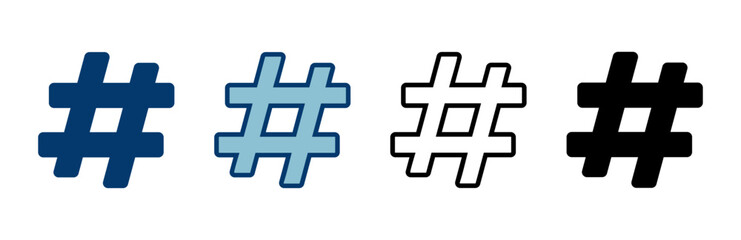 Hashtag icon vector isolated on white background. hashtag vector icon