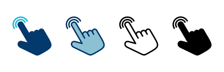 Hand cursor icon vector isolated on white background. Hand click icon. Finger pointer vector