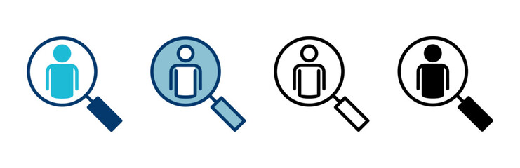 Hiring icon vector isolated on white background. Human resources concept. Recruitment. Search job vacancy icon. Hire. Find people icon