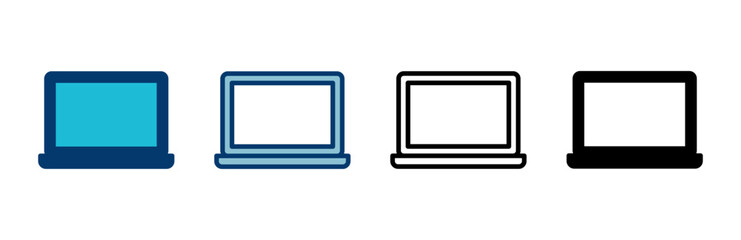 Laptop icon vector isolated on white background. Laptop vector icon