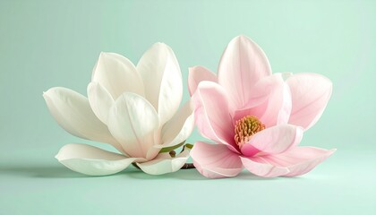 Magnolia flowers soft pastel