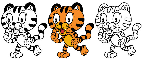 vector illustration of a tiger