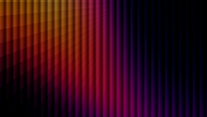 Vertical Stripes with a Warm to Cool Gradient, featuring a glowing, textured, and futuristic effect in Orange, Red, and Purple on a Dark Background