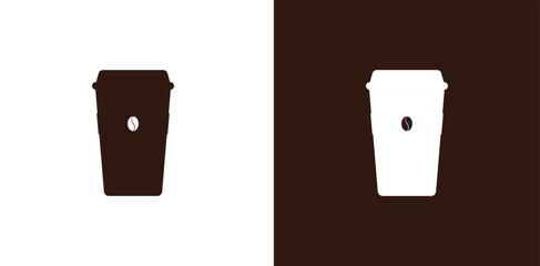 coffee papercup silhouette vector