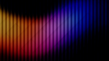 Vibrant Rainbow Gradient Vertical Stripes on a Black Background, showcasing a glowing, futuristic, and textured effect