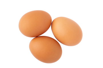 透明背景（png）に赤色の鶏の卵（赤玉）