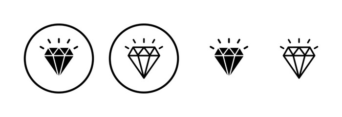 Diamond icon logo design. diamond gems sign and symbol