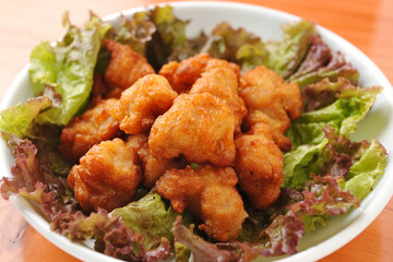 Japanese Nankotsu Karaage with Lemon, Chicken Cartilage Fried