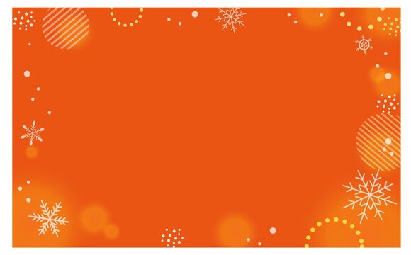 ぽかぽかした冬のイラスト背景フレーム