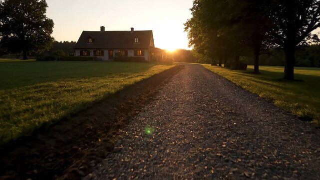 Septic Tank System at Sunset Rural Home