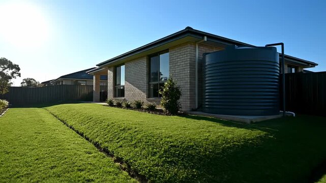 Residential Septic Tank System Water Storage and Plumbing