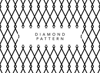 Monochrome Geometric Diamond Pattern for Modern Backgrounds