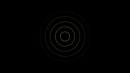 Concentric Circles Radiating Outward on Black Background
