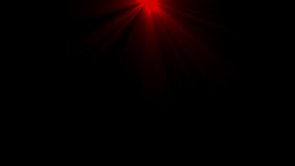 Red Light Rays Bursting from Black Background spotlight