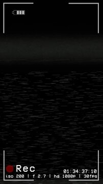 Vertical 9:16 retro vcr recording screen with heavy vhs noise, scan lines, and camera settings at bottom. For creating authentic 80s or 90s found footage look