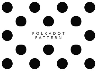Classic Black and White Polka Dot Pattern