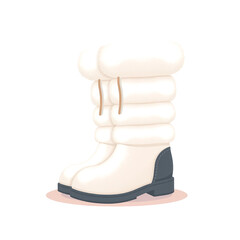 White Fur Winter Snow Boots
