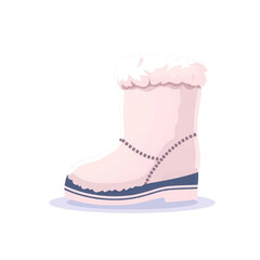 Pink Fur Trimmed Winter Boots