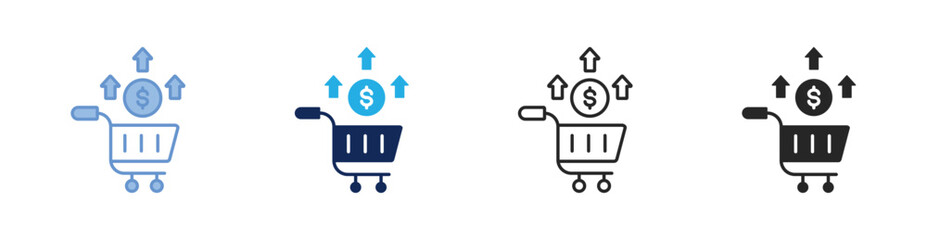 Upselling Icon Collection Featuring Multiple Styles