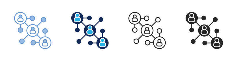 Networking Icon Collection Featuring Multiple Styles