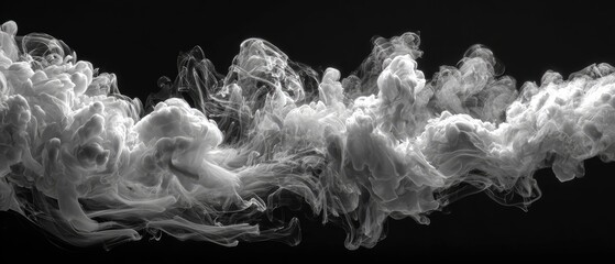 Ethereal swirling smoke plume against dark background