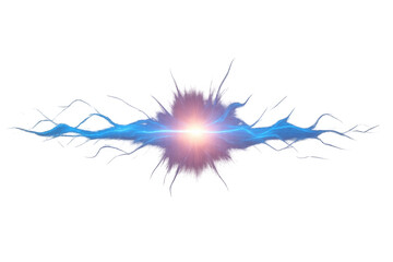 Energy burst with blue light glow and sparkle