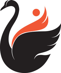 Abstract Minimalist Swan Logo Design