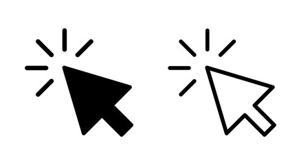 Click icon symbol for apps and websites. pointer arrow sign and symbol. cursor icon