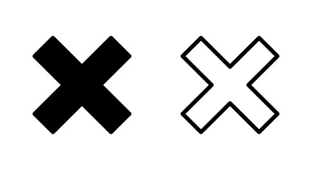 Obraz premium Close icon symbol for apps and websites. Delete sign and symbol. cross sign