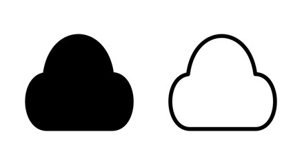 Cloud icon symbol for apps and websites. cloud sign and symbol