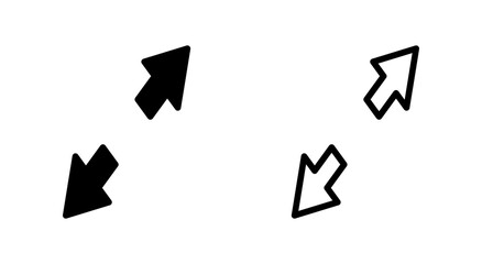 Fullscreen Icon symbol for apps and websites. Expand to full screen sign and symbol. Arrows symbol