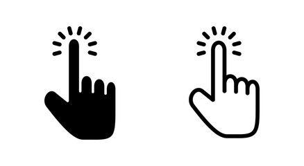 Hand cursor icon symbol for apps and websites. cursor sign and symbol. hand cursor icon clik