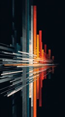 Geometric burst lines radiating from a central point