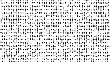 Halftone Abstract Background with Dots. Chaotic Particle and Mosaic Texture. Small Dots in a Linear Pattern for Web and Social Media Design. PNG format.